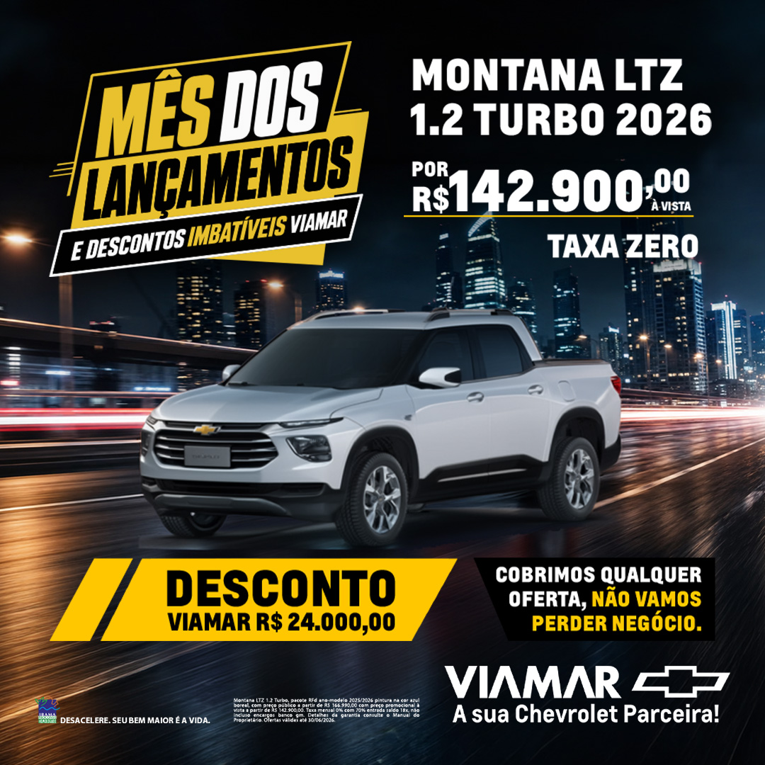 Oferta banner destaque MONTANA LTZ 1.2 TURBO 2026