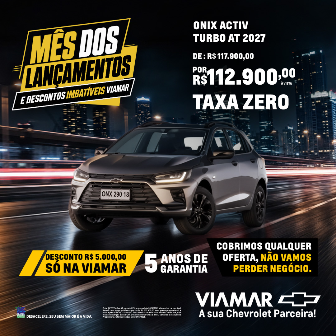 Oferta banner destaque ONIX ACTIV TURBO AT 2027