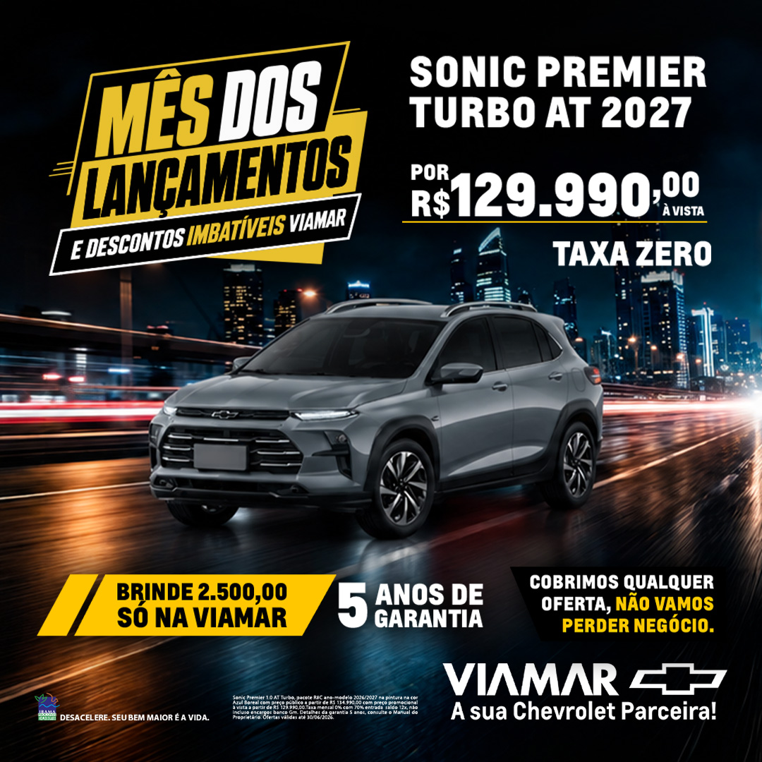 Oferta banner destaque SONIC PREMIER TURBO AT 2027