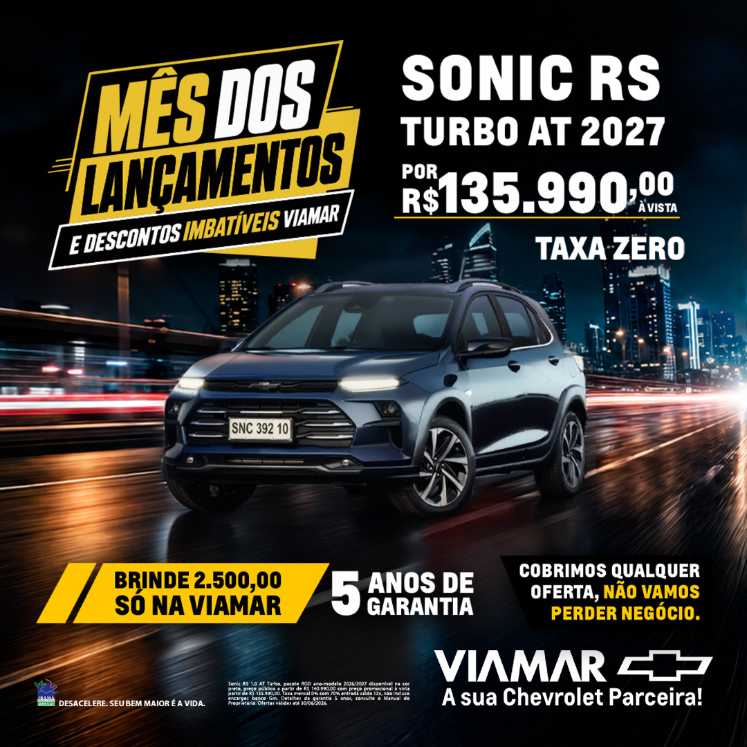 Oferta banner destaque SONIC RS TURBO AT 2027