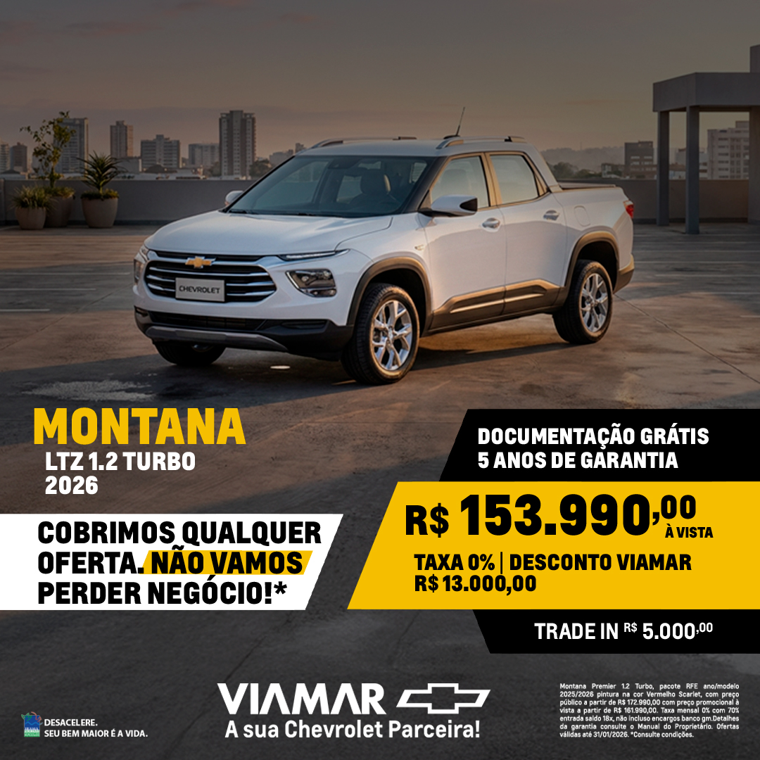 Oferta banner destaque MONTANA LTZ 1.2 TURBO