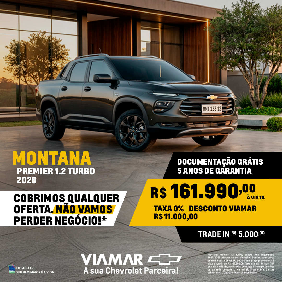 Oferta banner destaque MONTANA PREMIER 1.2 TURBO