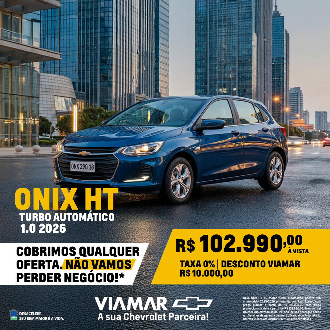 Oferta banner destaque ONIX HT TURBO AUTOMÁTICO