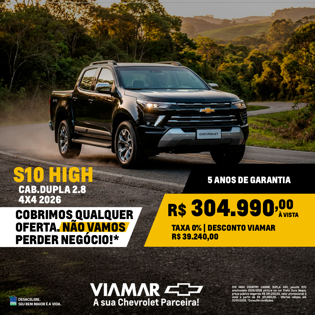 Oferta banner destaque S10 HIGH COUNTRY CABINE DUPLA