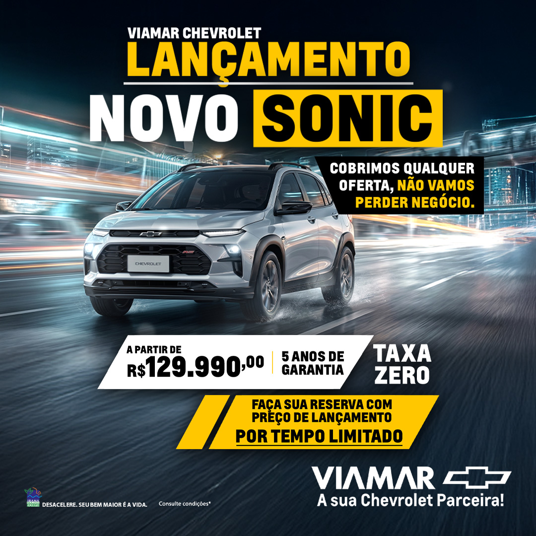 Oferta banner destaque NOVO SONIC 2026